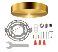 KCO Lighting Kit d'auvent rond en laiton moderne de 11,9 cm avec plaque de plafond en fer pour suspension suspendue (laiton)