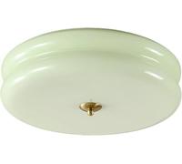 KCO Lighting Mid Century Modern LED encastré plafonnier menthe vert verre couloir plafonnier nordique rétro rond semi encastré plafonnier pour salle de bain porche