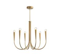 KCO Lustre Moderne Doré 6 Lumières, Suspension Réglable E14, 64cm