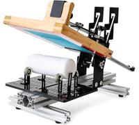 KCOAG Machine De Sérigraphie Manuelle pour Surfaces Courbes, Presse Cylindrique À Monter Soi-même, pour Diamètres De 1,3 À 27 Cm, Zone Dimpression Maximale De 200 X 250 Mm, pour Objets Cylindriques