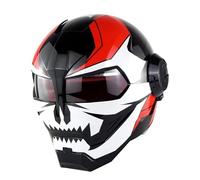 Kcolic Casque De Moto Intégral Modulable, Casque Ouvert, Certifié ECE, Coque Résistante Aux Chocs, Doublure Respirante, Idéal pour Les Jeux De Rôle Et Les Bals De Promo. E,L=59~60CM