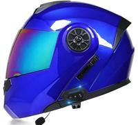 Kcolic Casque Moto Bluetooth, Casque Intégral Intégré Antibuée Double Visière, Casque Modulable, Casque Intégral Fermé Homologué ECE pour Réponse Automatique D,Large
