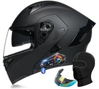 Kcolic Casques Moto Modulaires Bluetooth,Homologués ECE,Casques Moto Rabattables,Casque Moto Modulaire À Large Champ,Double Haut-Parleur Intégré,Casque Adulte Les Déplacements Quotidiens D,XL=61~62CM