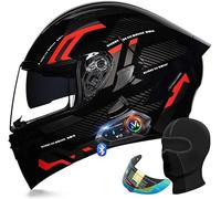 Kcolic Casques Moto Modulaires Bluetooth,Homologués ECE,Casques Moto Rabattables,Casque Moto Modulaire À Large Champ,Double Haut-Parleur Intégré,Casque Adulte Les Déplacements Quotidiens C,L=59~60CM