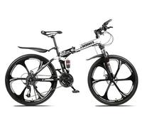 Kcolic VTT Pliable 21 Vitesses, 24/26 Pouces, Système Freins Disque Mécaniques, Hauteur Selle Réglable C,26in21