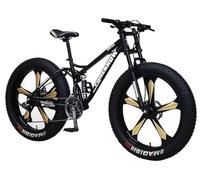 Kcolic VTT Tout Terrain 26 Pouces Pneus Larges, 21 Vitesses, Double Frein Disque, Suspension Avant, pour Adultes, Jeunes, Hommes Et Femmes E,5