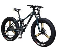 Kcolic VTT Tout Terrain 26 Pouces Pneus Larges, 21 Vitesses, Double Frein Disque, Suspension Avant, pour Adultes, Jeunes, Hommes Et Femmes B,3