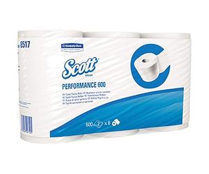KCP 8517 Scott Performance Toilet Tissue Lot de roues, Standard, blanc 6 rouleaux