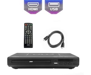 KCR Lecteur pour TV, DVD/CD/MP3/ avec Port USB, Sortie HDMI et AV (câble HDMI et AV Inclus), télécommande