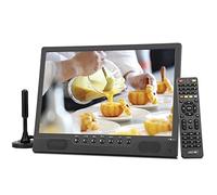KCR TV Portable Numérique DVB-T2 14.0 Pouces Freeview | Batterie Rechargeable, Port USB, Prise Casque, Télécommande, Entrée AV, Entrée HDMI
