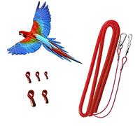 kcrygogo Harnais anti-morsure pour oiseaux en plein air avec 5 boucles souples de différentes tailles et sifflet d'entraînement (version améliorée de l'anneau de cheville)