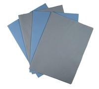 KCS Lot de 4/6 toiles Aida en coton 16 carats pour point de croix (30 x 45 cm, 4 pièces, mousse de mer + bleu clair)