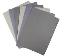 KCS Lot de 4/6 toiles Aida en coton 18 carats pour point de croix Gris perle + gris acier clair + gris 30 x 45 cm