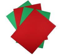 KCS Lot de 4 toiles Aida en coton 14 ct pour point de croix (30 cm x 45 cm) (rouge + vert)