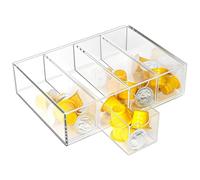 KCUP Dispenser Organiseur de café transparent, étagère de rangement en acrylique | Plateau à de plan de travail compact, support de bière moderne, POD Keeper pour la station de boissons