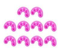 Kcvzitrds 10PièCes SéRies Ongles Arts Tremper le Bol Trempage Manucure Plateaux Trempeurs, Cinq Doigts Ramollissent L'Outil de Trempage de la Peau Morte (Rose Rouge)