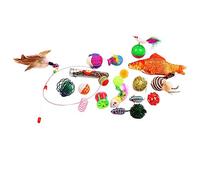 Kcvzitrds 20Pcs / Ensemble Ensemble De en Sisal pour Animaux De Compagnie Drôles Interactifs De Chatons Boules De Plume Chat Teaser Boules De Sisal Catnip