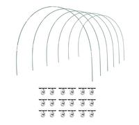 Kcvzitrds House Hoops Grow Tunnel 6 Ensembles de Cerceaux de Jardin de 8,5 Pieds de Long Kit Cerceaux de Lits Surélevés en Fibre de Verre Antirouille Vert 36 Pièces