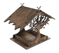 Kcvzitrds Mangeoire à Oiseaux en Bois, Abreuvoir Suspendu pour Jardin, Cour, Décoration de Jardin, Toit Extérieur, Mangeoires à Oiseaux - et Facile à Installer