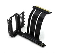 Kcvzitrds Support de Vertical pour Carte Graphique Kit de Support de Carte Graphique avec Câble Riser PCI-E 4.0 X16 Plaque d'acier Noire à Angle Droit de 90 Degrés + Plastique + Métal 1 Ensemb