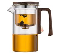 Kcvzitrds Théière à Filtration Magnétique - Séparation Automatique du Thé, à Petite Taille, Théière en Verre pour Une Utilisation au Bureau