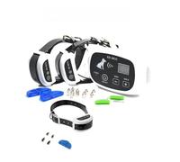 KD-661C Système de clôture électronique sans Fil Rechargeable étanche pour Animaux de Compagnie pour 1/2/3 Chien(Blanc pour 3 Chiens)