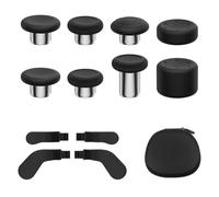 KD.FLY 13 in 1 Metal Thumbstick Kit for Xbox One Elite Series 2, Xbox Elite Controller Replacement Parts, Gaming Accessory with 6 Metal Swap Joysticks, 2 D-pads, 4 Paddles with Storage Bag, Black