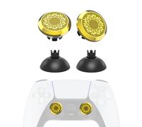 KD.FLY Capuchons de pouce interchangeables en métal et base de joysticks pour manette PS5, kit de remplacement personnalisé pour manette PS5 Dual Sense, 2 joysticks, 2 bases de joysticks, nuage