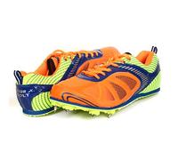 KD VX Chaussures de Course athlétique - Chaussures de Course à Pied - Chaussures à Crampons avec clé Amovible, (Boulon Orange/Bleu.), 35.5 EU