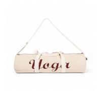 KD Willmax Sac de tapis de yoga 100% coton - Écologique, grande capacité, sangle réglable, lavable