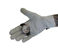 KD89 Gants en Microfibre Gris - Heli - pour l'horlogerie, Bijouterie, Manipulation des Bijoux et Montres, pour collectionneur, professionel ou Amateur (M)