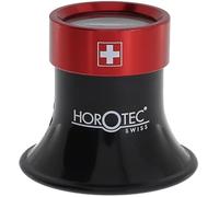 KD89 Horotec 00.025 - Loupe d'horloger avec Bague vissée en Aluminium Rouge, légère et Robuste, Finition Parfaite (N°2.5 - Grossissement x5)