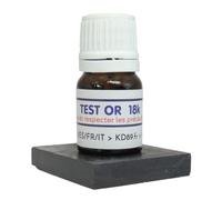KD89 Test Réactif/solution pour tester l'or - 18 carats - Avec pierre de touche naturelle et notice multi-langues - Expertise pour bijoux, pièces, lingotins - 2,5ml