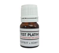 KD89 Test Réactif/solution pour tester l'or, l'argent ou le platine - Avec notice multi-langues - Expertise pour bijoux, pièces, lingotins - 2,5ml (Platine)