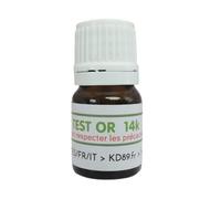 KD89 Test Réactif/solution pour tester l'or, l'argent ou le platine - Avec notice multi-langues - Expertise pour bijoux, pièces, lingotins - 2,5ml (14k)