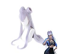 KDA Perruques de Cosplay Evelynn Baddest Evelynn Lol kda Cosplay Longue Perruques Violettes avec brioches Résistant à la Chaleur Synthétique Cheveux Synthétiques Game Cos Wig