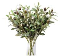 KDAMGOQE 6pcs Branches d'olive pour Les vases 18 Pouces Branches d'olivier réaliste, Plantes artificielles décoratives pour Les centres de Table de Bureau Bureau Mariage