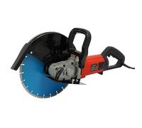 KDbinytt Fraise électrique à fente 3500 W, rainureuse murale 3800 tr/min avec lame diamantée de 350 mm, profondeur de coupe 140 mm, refroidissement à eau sans poussière, pour béton, pierre, mur