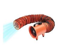 KDbinytt Ventilateur axial, 320 W, 1517 CFM, 250 mm, IP44, avec tuyau de 10 m, ventilateur industriel, pour chantier, cave