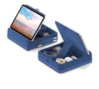 KDD Coussin Support Tablette avec Rangement, Support Tablette Lit Pliable, Support Livre Ouvert pour Lit, Genoux, Bureau, Support Ipad pour iPad Pro 12.9, 10.5, 11, Air, téléphones, Livres, etc. Bleu