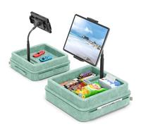 KDD Coussin Support Tablette - Porte Tablette pour IPad Ajustable à 360° pour Genoux, Lit, Bureau - Support Tablette Souple avec Plateau et Pochette Compatible avec IPad Pro 12.9, Air Mini, Vert