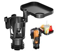 KDD Extenseur de Porte-gobelet pour Voiture - 3 en 1 Porte-gobelet avec Base Ajustable - Support Téléphone Détachable et Plateau Rotatif à 360° pour Voiture - Compatible avec Véhicules, Voiture