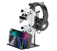 KDD Support de Casque, Support de Manette de Jeu et Support de Casque pour Bureau, Support d'écouteurs avec Barre de Support en Aluminium, Organisateur de Stockage Universel