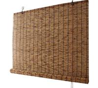 KDDEON Stores À Rouleaux en Bambou de Décoration Rétro de Carbonisation,Rideau de Roseau D'intimité de Cloison,Stores À Enroulement Ventilée D'ombrage,pour Terrasse/Restaurant (140x330cm/55x130in)