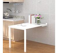 KDDEON Table Murale Rabattable Multifonctionnel,pour Bureau À Domicile,Table À Manger de Cuisine,Table Enfant,Convertible en Peinture Murale,Bureau D'ordinateur,avec Vis (80x40cm/32x16in)
