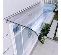 KDDFN Marquise Solaire Transparent,Auvent de Porte et Fenêtres Extérieur,Abri Banne Entrée Invisible,Toit Abri Contre la Pluie et UV,Couverture en Polycarbonate,3,5mm (40x100cm/16 x39)