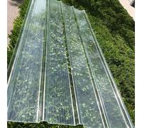 KDDFN Panneaux de Toiture Transparente,Tôle Ondulée Trapézoïdale,Plaque d'Éclairage du Jour en FRP de 1,2mm,Couverture de Toit,Feuille de Remplacement pour Serre (10 Pcs,0.9x0.9m/35x35in)