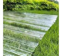 KDDFN Panneaux Ondulés,Tôle Trapézoïdale Transparente,Panneaux de Toiture Antichoc et Résistant aux UV,Plaque d'Éclairage du Jour pour Serres,Couverture De Toit,avec Vis (13 Pcs,0.9x0.8m/35x31in)