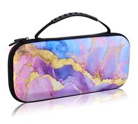 KDEBBAO Carrying Case for Nintendo Switch 2 (2025), Large Capacity Protective Hard Shell Portable Travel Case Pouch for 20 Game Card Slots for Switch 2 Console and Accessories, Bicolor Marble
