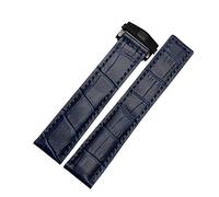 KDEGK Bracelet de montre en cuir de vache véritable pour TAG Heuer Carrera Lincoln 19 mm, 20 mm, 22 mm, noir et marron, boucle déployante pour homme, 19mm, Acétate, Pas de pierre précieuse